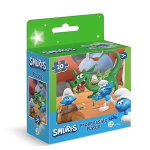 Puzzle 20 Smerfy Zabawa w chowanego ze smokiem