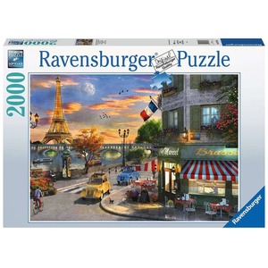 Puzzle 2000 elementów Zachód słońca w Paryżu