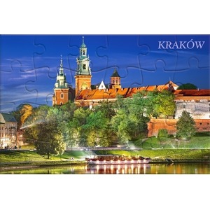 Puzzle 24 Pocztówka Wawel Castle by Night Poland KAR-024001