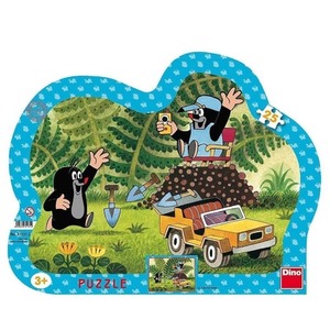 Puzzle 25 ramkowe Krecik i samochodzik