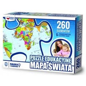 Puzzle 260 edukacyjne Mapa świata