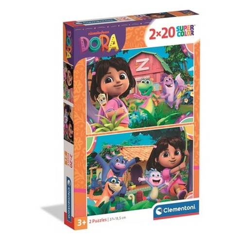 Puzzle 2x20 Super kolor Dora 24827