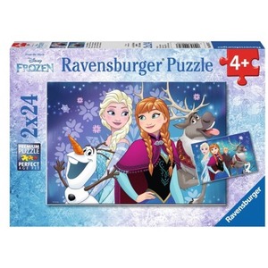 Puzzle 2x24 elementy - Kraina Lodu, Zorza polarna