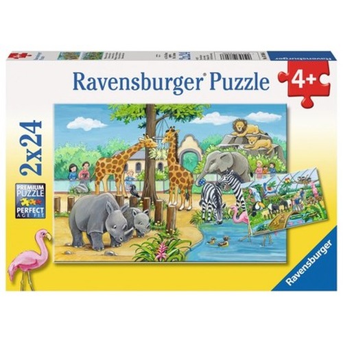 Puzzle 2x24 elementy - Witamy w Zoo