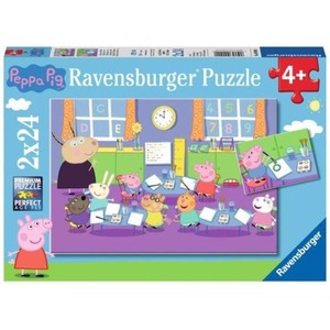 Puzzle 2x24elementy Świnka Peppa i cała klasa