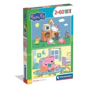 Puzzle 2x60 Super kolor Peppa Pig 24833