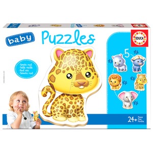 Puzzle 3-5 el. Dzikie zwierzęta