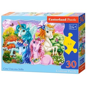 Puzzle 30 Cute Unicorns Selfie B-03822-1
