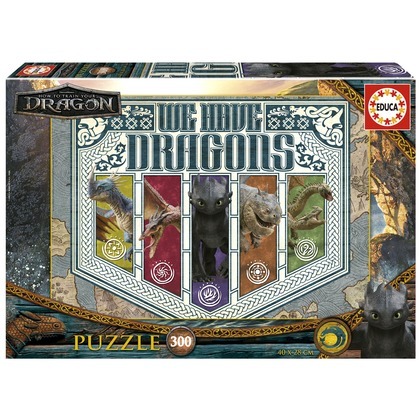 Puzzle 300 el. Jak wytresować smoka