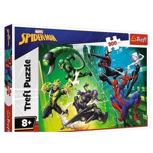 Puzzle 300 W pajęczej sieci Spiderman