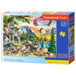 Puzzle 300 Wolf Family and Eagles CASTOR