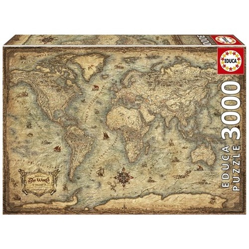 Puzzle 3000 Mapa świata