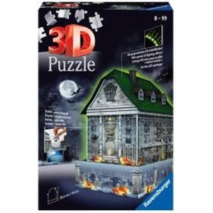 Puzzle 3D 216 Nawiedzony dom świecący w ciemności