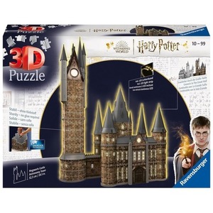 Puzzle 3D 540 Budynki nocą: Zamek Hogwarts Wieża