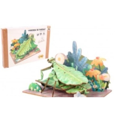 Puzzle 3D drewniane liściec w otoczeniu natury