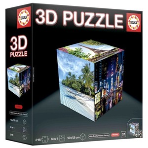Puzzle 3D - Podróże 6 x 36 el.