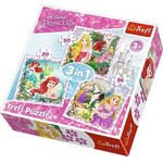 Puzzle 3w1 Księżniczki - Roszpunka, Aurora i Ariel
