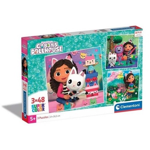 Puzzle 3x48 Super Kolor Gabby\'s Dollhouse