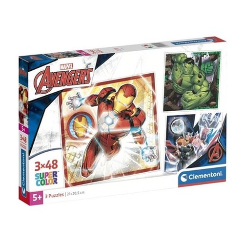 Puzzle 3x48 Super Kolor The Avengers