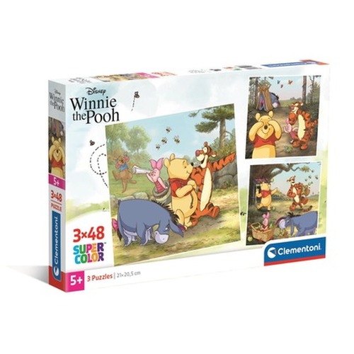 Puzzle 3x48 Super kolor Winnie the Pooh 25063