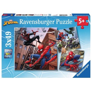 Puzzle 3x49 elementów Spiderman