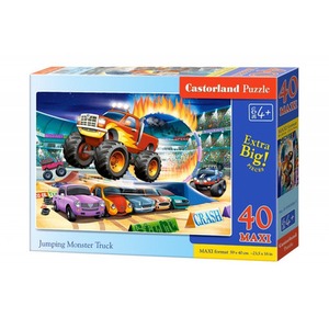 Puzzle 40 elementów Maxi - Skaczący Monster Truck