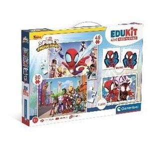 Puzzle 48 + 36 + Memo + 6 klocków Edukit Spidey