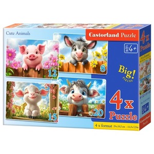 Puzzle 4w1 Cute Animals B-041084