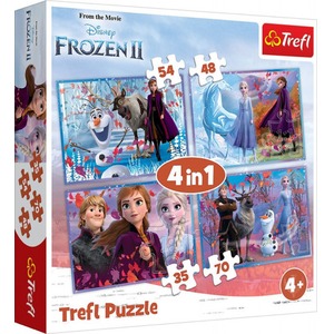 Puzzle 4w1 Kraina Lodu 2 (Frozen 2) - Podróż w nieznane