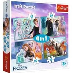 Puzzle 4w1 Niezwykły świat Frozen TREFL