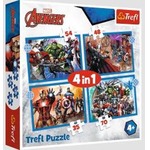 Puzzle 4w1 Odważni Avengersi TREFL
