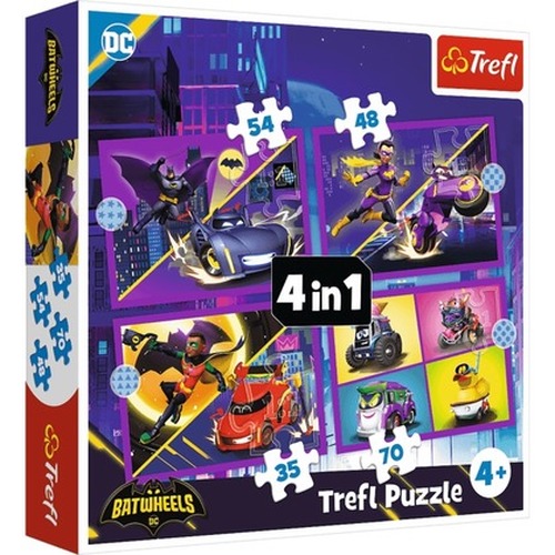 Puzzle 4w1 Poznaj Batwheels 34658