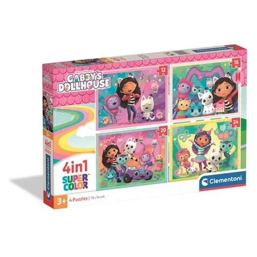 Puzzle 4w1 Super kolor Gabby’s Dollhouse 21752