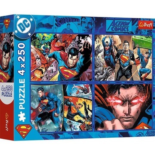 Puzzle 4x250 Odwaga Supermana TREFL