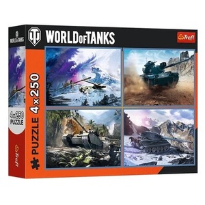 PUZZLE 4x250 Wielka bitwa czołgów 13347