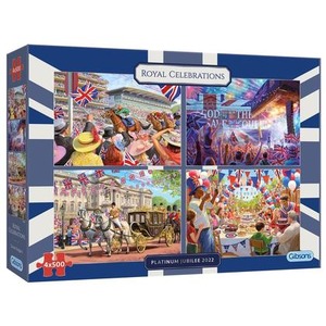 Puzzle 4x500 Obchody koronacji Elżbiety II