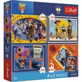 Puzzle 4x88 Trefl Premium Plus Kids Czas zabawek Toy Story 34701