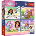Puzzle 4x88 Trefl Premium Plus Kids Kocie harce Koci Domek Gabi  34694