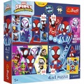 Puzzle 4x88 Trefl Premium Plus Kids Pajęczy dzień Spidey 34696
