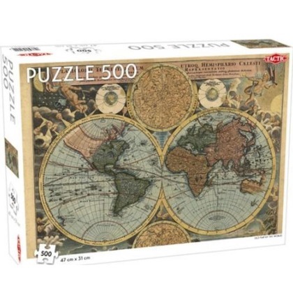Puzzle 500 Around the World Old Map of the World