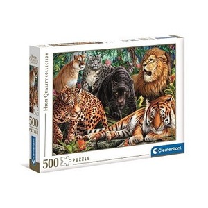 Puzzle 500 elementów High Quality, Dzikie koty