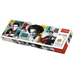 Puzzle 500 elementów Panorama - Elvis Presley - kolaż