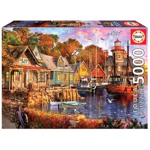 Puzzle 5000 el. Wieczór w porcie