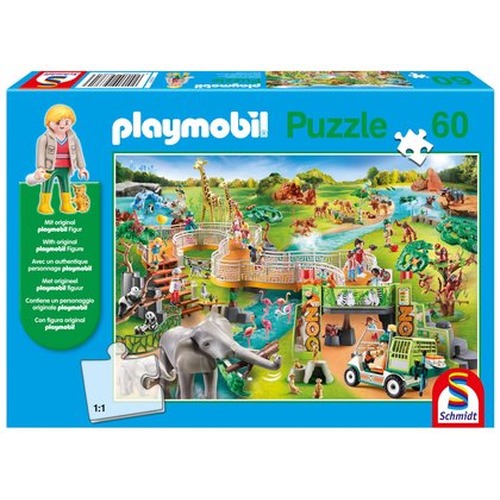 Puzzle 60 el. PLAYMOBIL Zoo + figurka