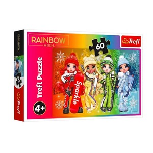 Puzzle 60 elementy Radosne lalki Rainbow high