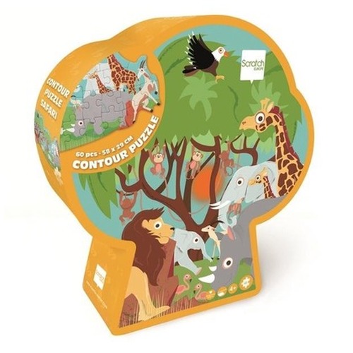 Puzzle 60 konturowe Safari