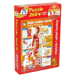 Puzzle Było sobie życie - Mięśnie i układ kostny + DVD