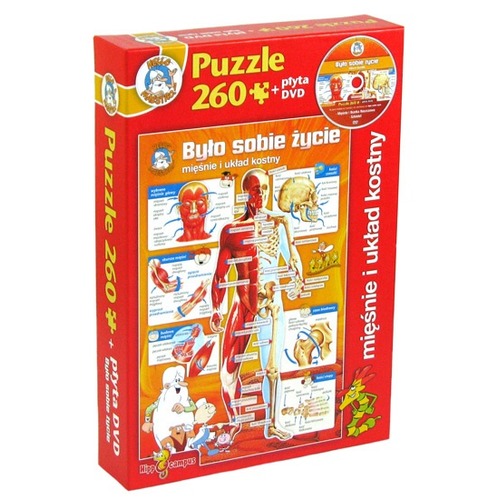 Puzzle Było sobie życie - Mięśnie i układ kostny + DVD