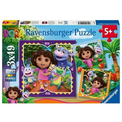 Puzzle dla dzieci 2D: Dora 3x49el