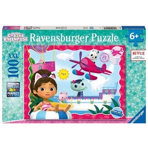 Puzzle dla dzieci 2D: Koci Domek Gabi 100el